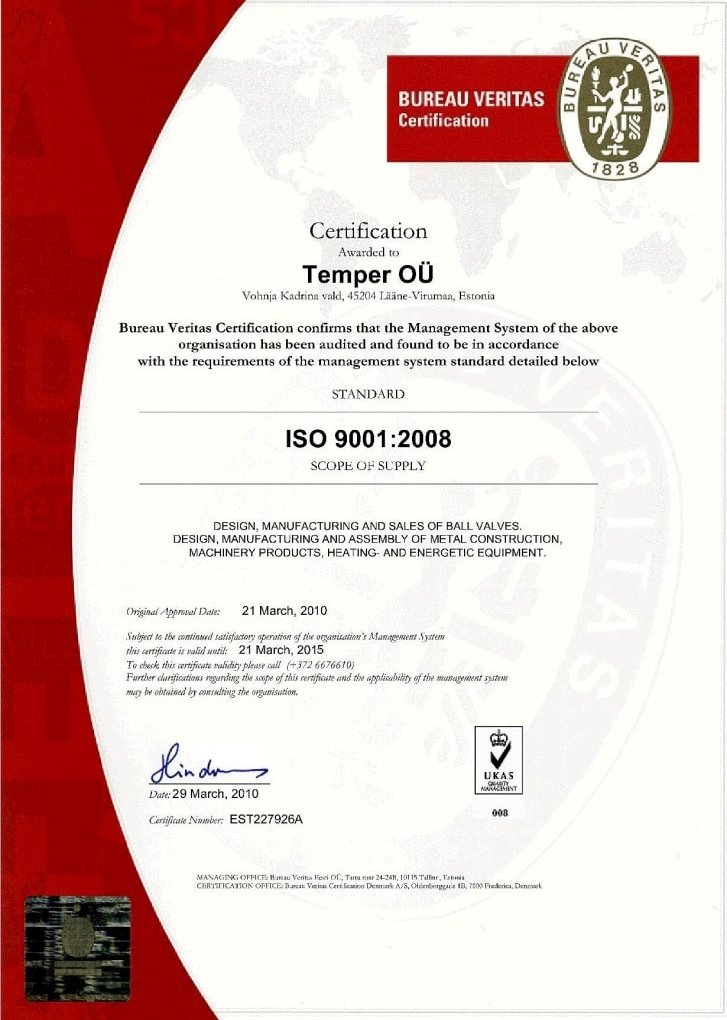 System certificate